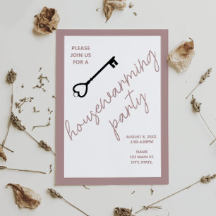 Invitation Open House Taupe
