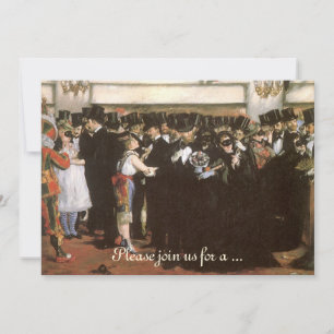 Invitation Opéra de bal masqué par Manet, fête de la Saint-Sy