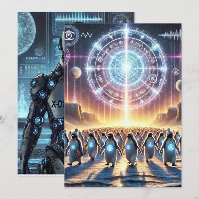 Invitation Opération : Waddle Woke - Classique Penguin Resist (Devant / Derrière)