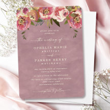 Ophelia Floral Cottagecore Monogramme Mariage