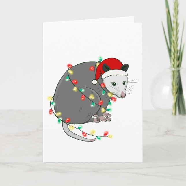 Invitation opossum le père noël de noël laid (Devant)