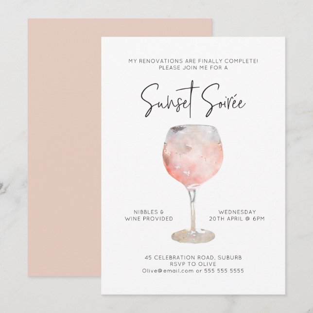 Invitation Option 2: Sunset Soiree (Devant / Derrière)