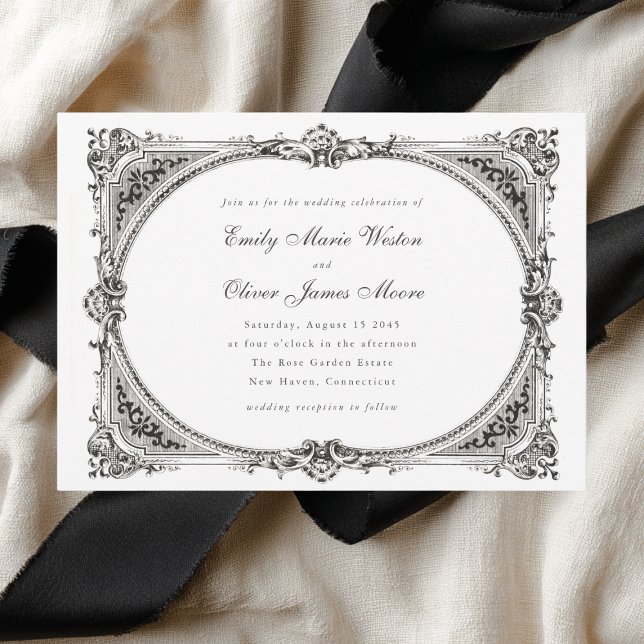 Invitation Opulent Vintage Frame Classic Formal Wedding (Créateur téléchargé)