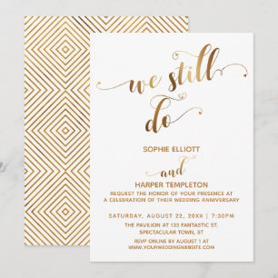 Invitation Or Blanc Nous Faisons Encore De La Typographie Ann