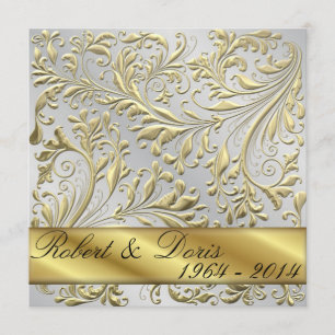 Invitation Or de l'invitation du 50e Mariage