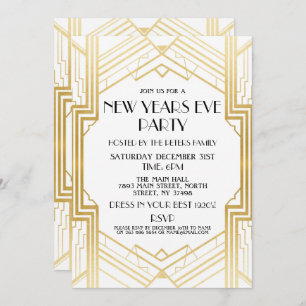 Invitation or de partie de Gatsby d'invitation d'Ève de