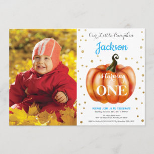 Invitation Or d'invitation d'anniversaire d'automne de