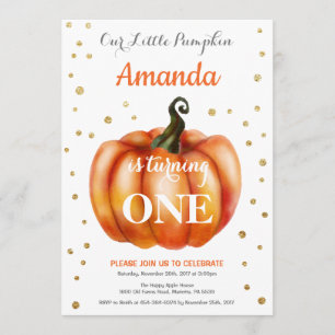 Invitation Or d'invitation d'anniversaire d'automne de
