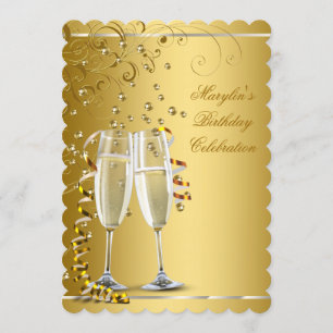 Invitation Or et crème d'ivoire