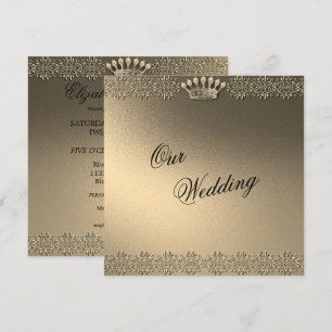 Invitation Or et Mariage glamour