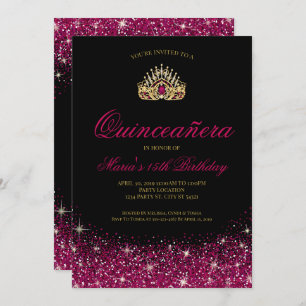 Invitation Or et parties scintillantes, Quinceañera fascinant