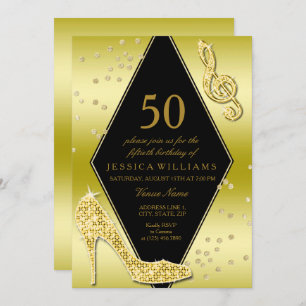 Invitation Or glamour 50e anniversaire