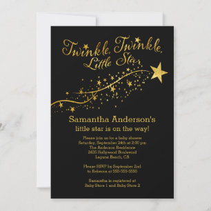 Invitation Or moderne peu d'invitation de baby shower