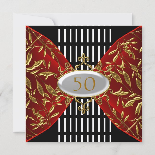Invitation Or Noir Anniversaire (Devant)