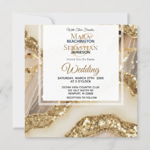 Invitation *~*OR QR IVORY OR Agate RSVP AR66 Mariage