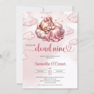 Invitation or rose nous sommes sur le nuage neuf peluche fill