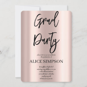 Invitation Or rose simple Graduation