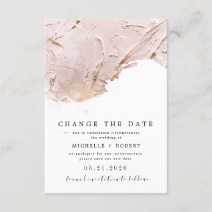 Invitation or rose texturé Photo Changement de date