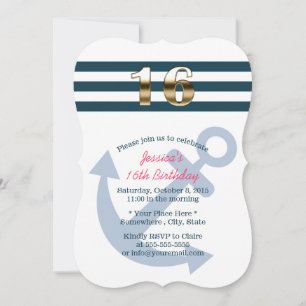 Invitation Or Seize Bandes Nautiques Douces 16