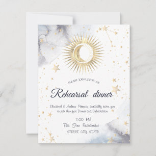 Invitation Or Soleil Céleste Lune,Étoiles