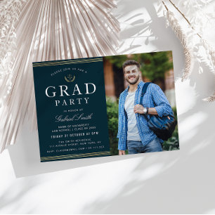 Invitation or strips droit école de droit photo grad party