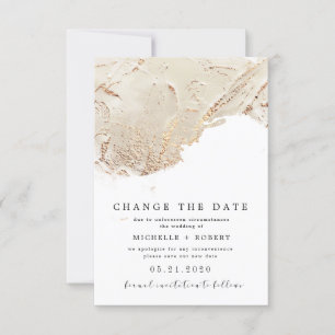 Invitation or texturé Photo Modifier La Date