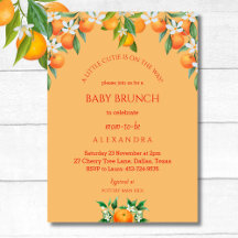 Orange A Little Cutie Citrus Baby Brunch