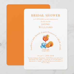 Invitation Orange Aperol Spritz Fête des mariées II Invitatio