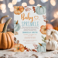 Orange Baby Sprinkle Citrouille bleu Baby shower d