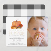 Orange Citrouille Fall quitte 1er Anniversaire Pho