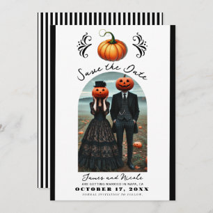 Invitation Orange Citrouille Halloween photo d'automne Enregi