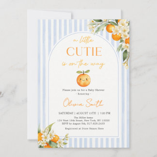 Invitation Orange Citrus Little Cutie Baby Shower