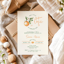 Orange Citrus Little Cutie Birthday Party