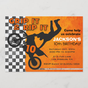 Invitations Faire Part Motocross Zazzle Fr