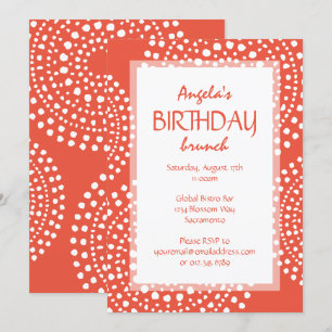 Invitation Orange de la tribu des Boho Mosaic