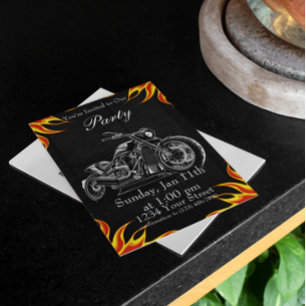 Invitation Orange et Red Blaze avec nous : Bike Party!