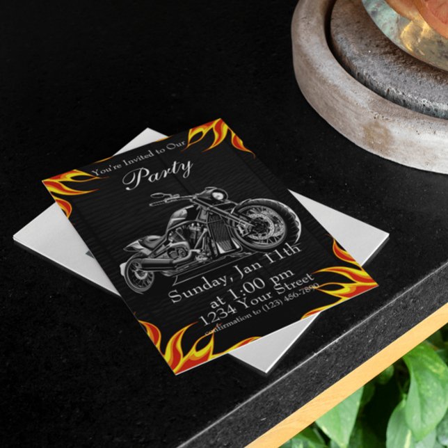 Invitation Orange et Red Blaze avec nous : Bike Party! (Créateur téléchargé)