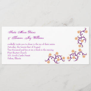 Invitation orange et violet