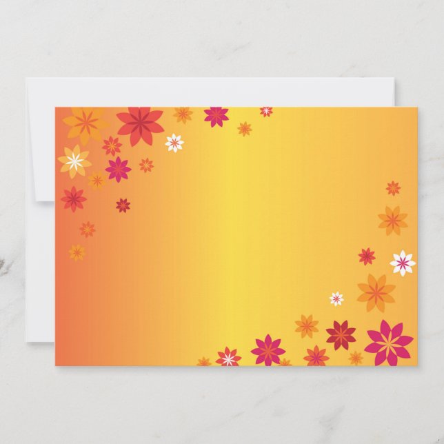 Invitation Orange Flowers (Devant)