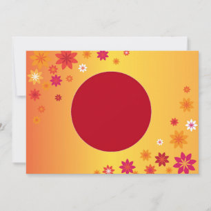 Invitation Orange Flowers