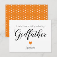 Orange Heart Serez-Vous Ma Proposition De Parrain