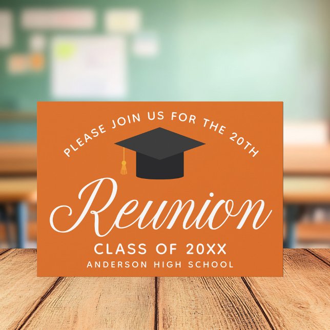 Invitation Orange High School Reunion Custom Party (Créateur téléchargé)