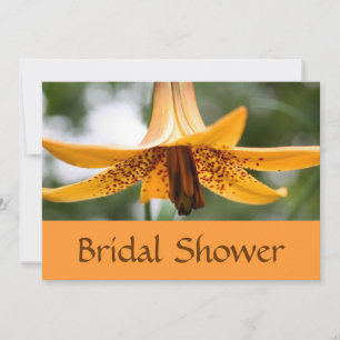 Invitation Orange Lily Flower Shower