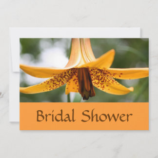 Invitation Orange Lily Flower Shower