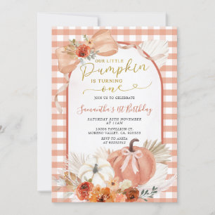 Invitation Orange Notre petit Citrouille fête son anniversair