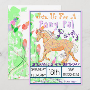 Invitation Orange Palomino Anniversaire II (fleurs pastel moe