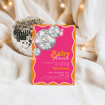 Invitation Orange Pink Disco Ball Baby shower<br><div class="desc">Célébrez la maman à être dans un style éblouissant avec cette invitation de baby shower amusante et vibrante! Doté de boules de disco étincelantes, d'un design chic rose et orange, et d'un espace pour personnaliser le nom et les détails de l'événement, cet invitation est parfait pour une fête qui promet...</div>