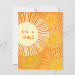 Invitation Orange Rétro