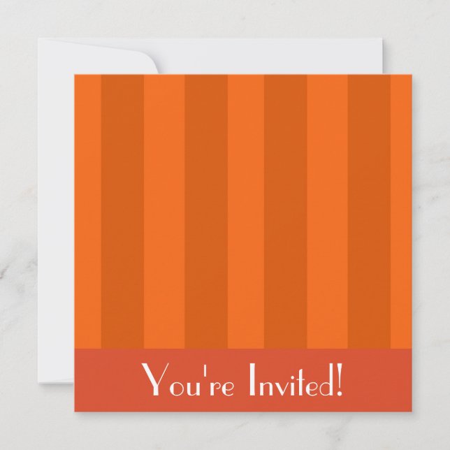 Invitation Orange Stripes (Devant)