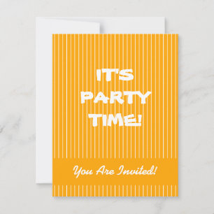 Invitation Orange Stripes